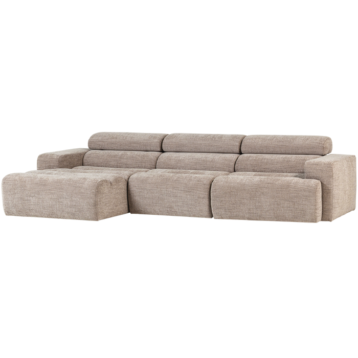 WOOOD Novi Chaise Longue Bank Links - Polyester - Naturel Melange