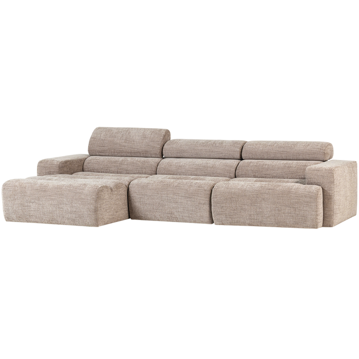 WOOOD Novi Chaise Longue Bank Links - Polyester - Naturel Melange