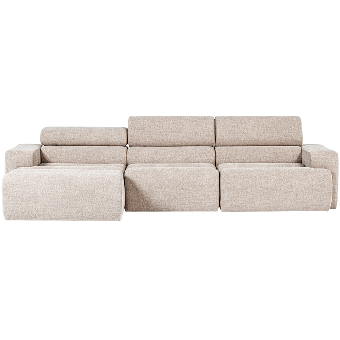 WOOOD Novi Chaise Longue Bank Rechts - Polyester - Naturel Melange