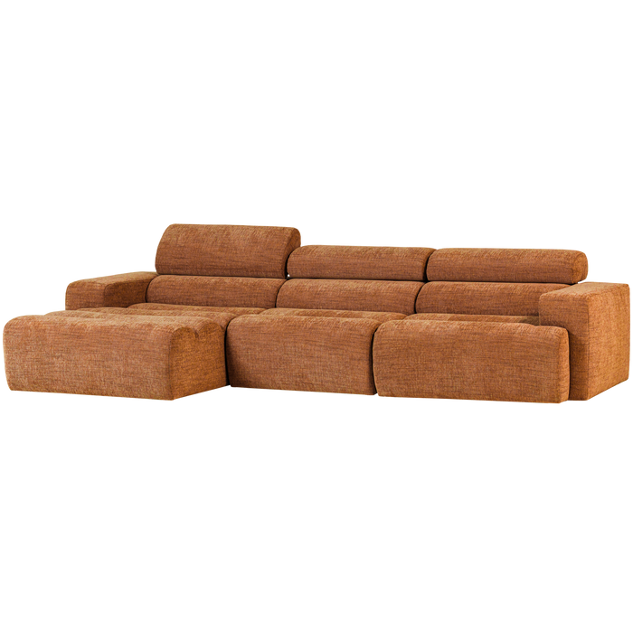 WOOOD Novi Chaise Longue Bank Links - Polyester - Oranje Melange