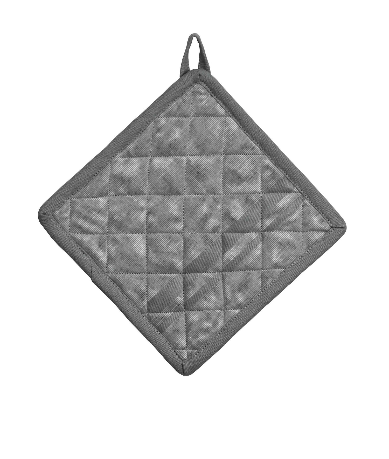 Pannenlap, Set van 4 Stuks, Katoen, Donker Grijs met Streep, 20 x 20 c