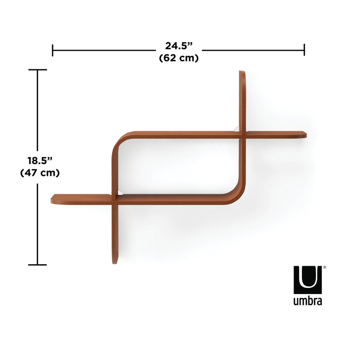 Umbra Montage Wandplank - Walnoot