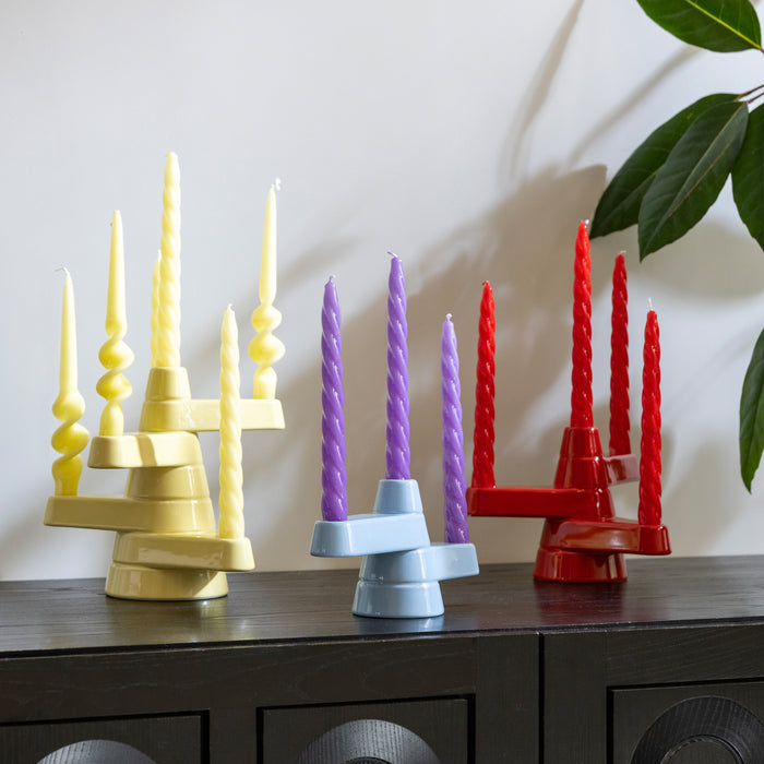 &k amsterdam Brute Kandelaar - Blauw