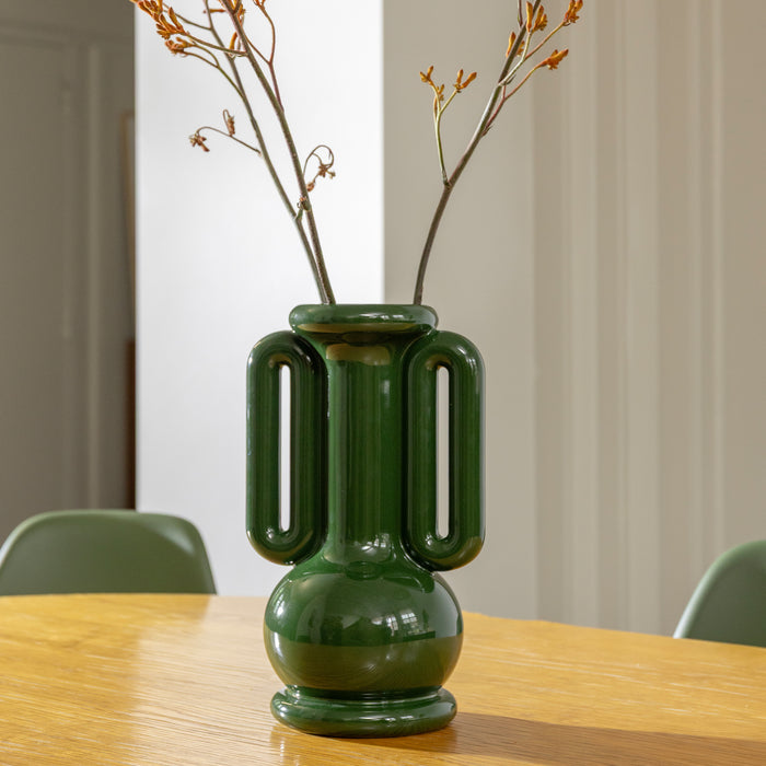&k amsterdam Amfora Vaas - Groen