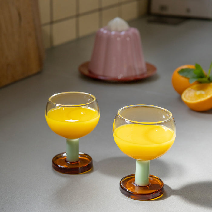 &k amsterdam Cantine Glas 2 st. - Amber