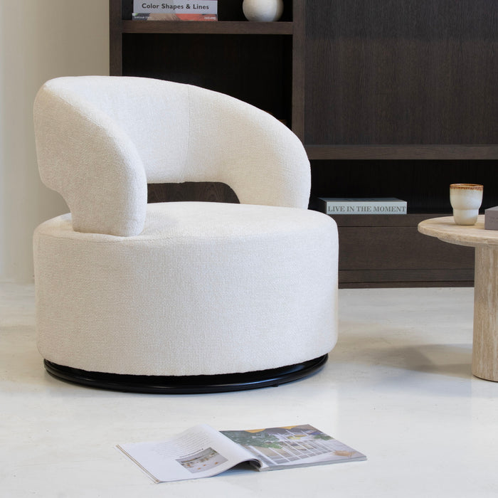 Giga Meubel - Fauteuil Beige - Stof|Textiel - Japandi Stijl