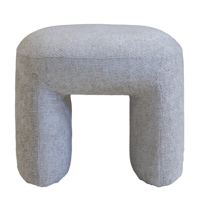 Giga Meubel - Poef Stof|Textiel Taupe - 47x42x42cm - Raven