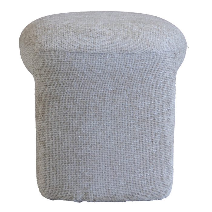 Giga Meubel - Poef Stof|Textiel Taupe - 47x42x42cm - Raven