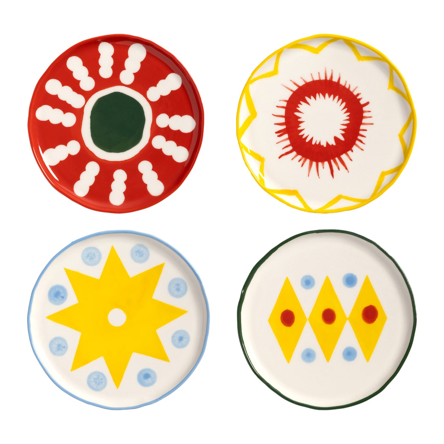 &k amsterdam Festivo Bord Ø 13 cm - Set van 4