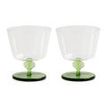 &k amsterdam Petal Waterglas 2 st. - Groen