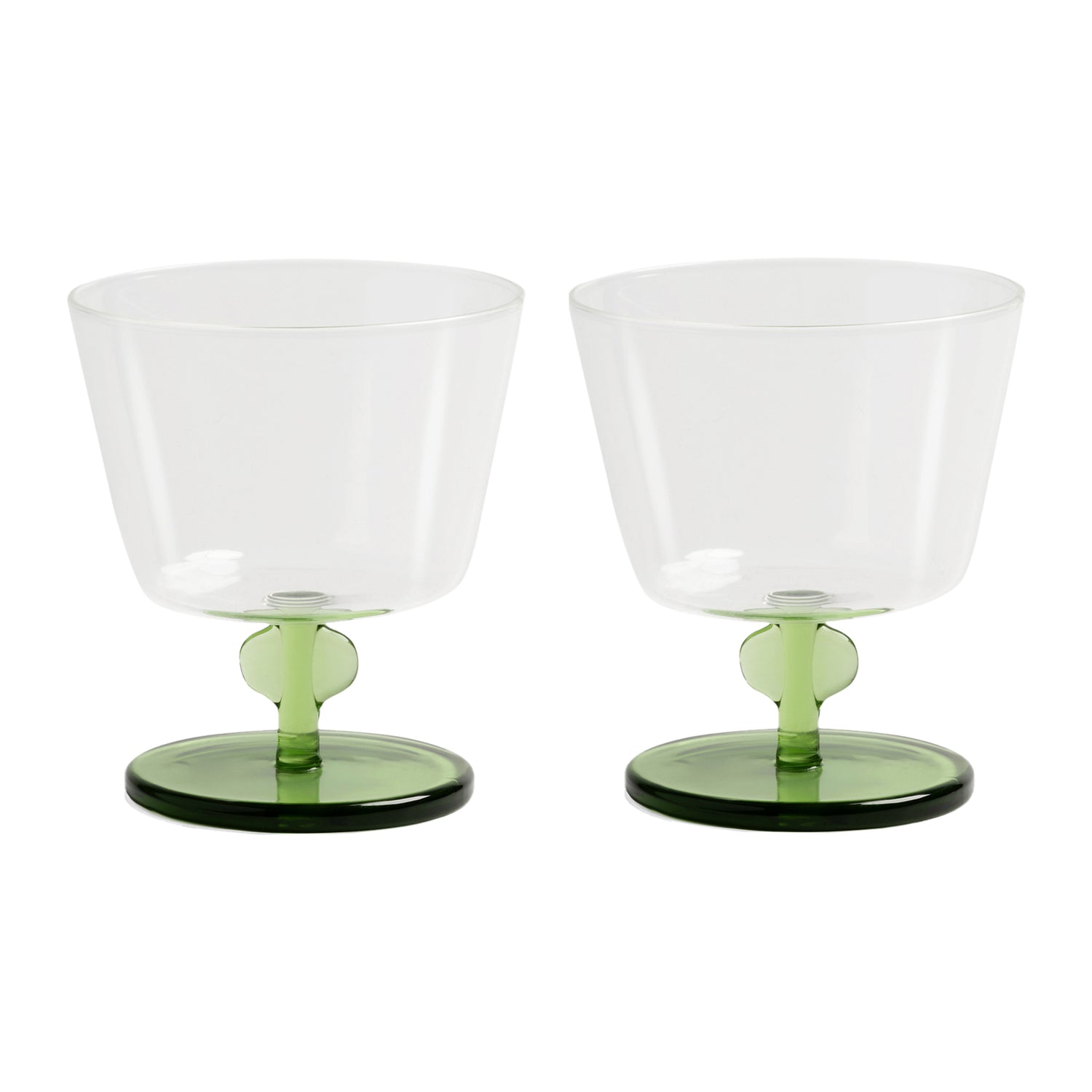&k amsterdam Petal Waterglas 2 st. - Groen