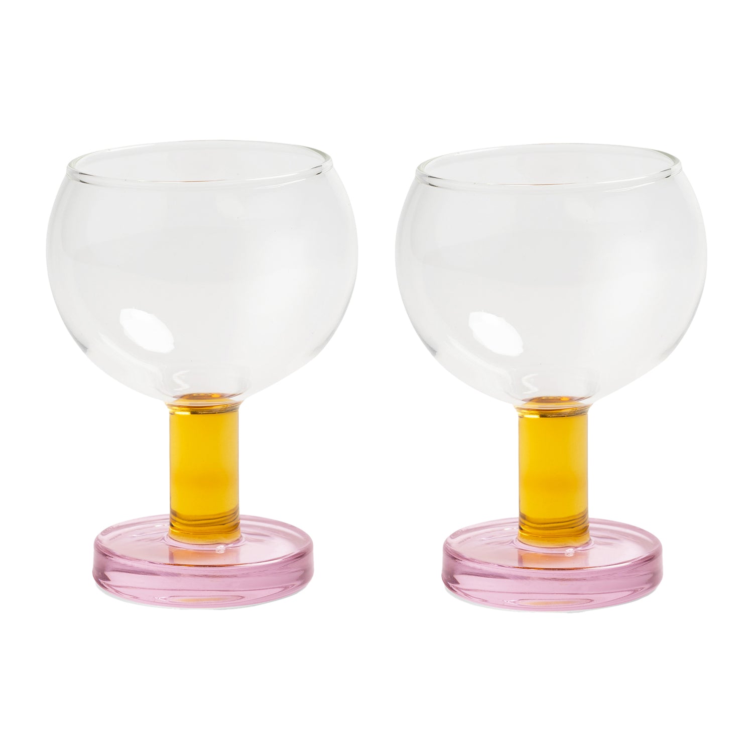 &k amsterdam Cantine Glas 2 st. - Roze