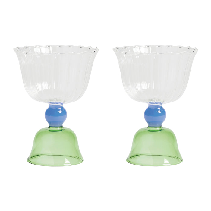&k amsterdam Tulip Glas 2 st. - Groen