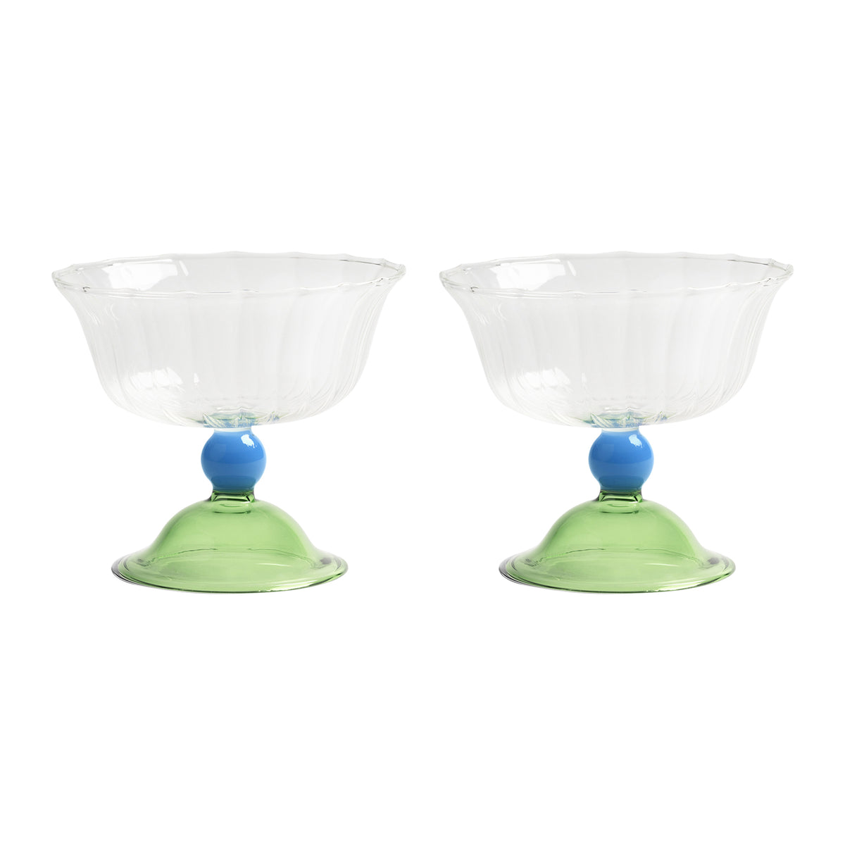 &k amsterdam Tulip Coupe 2 st. - Groen