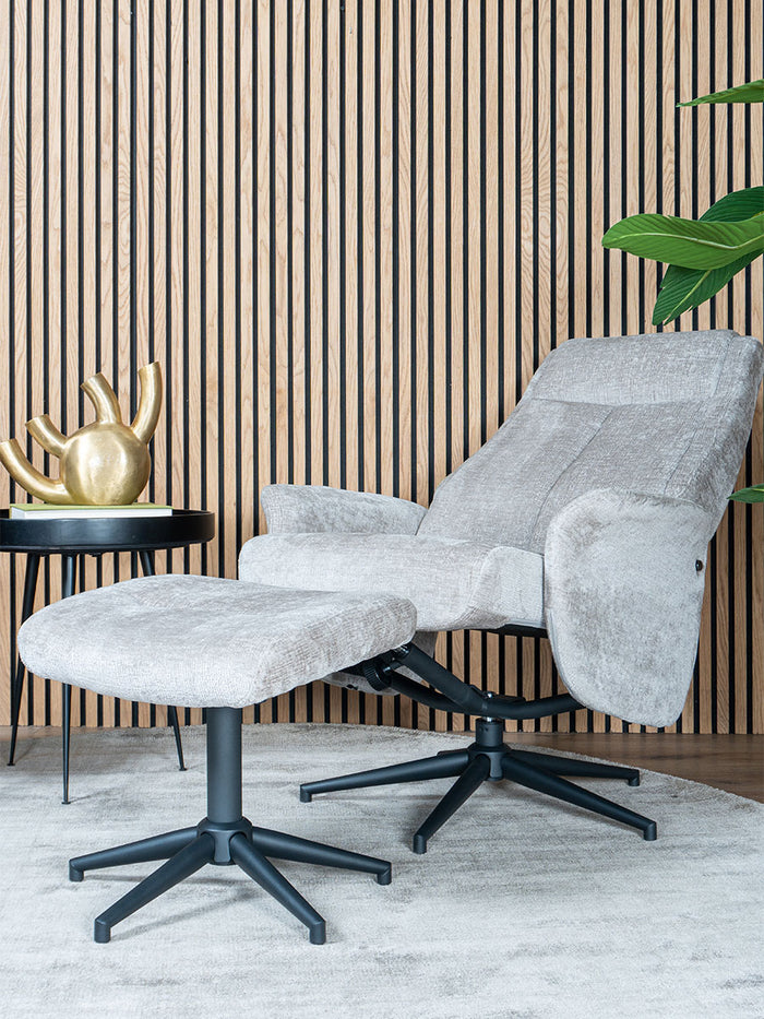 Home67 - Relaxfauteuil Bindy + Hocker - Perfect Harmony - Taupe 04