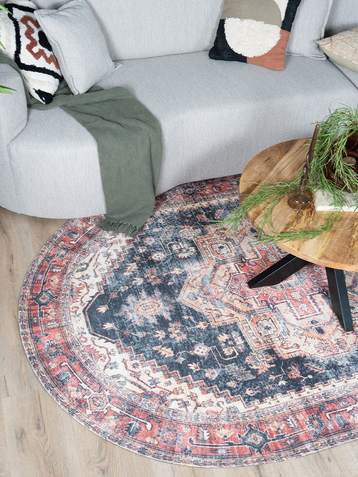 Veer Carpets - Vloerkleed Nora Rood - Ovaal 160 x 230 cm