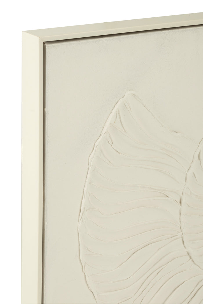 J-Line schilderij Schelp - canvas - wit