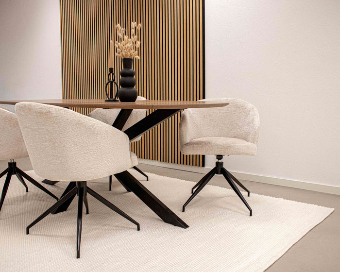 Kick draaistoel Merle - Champagne