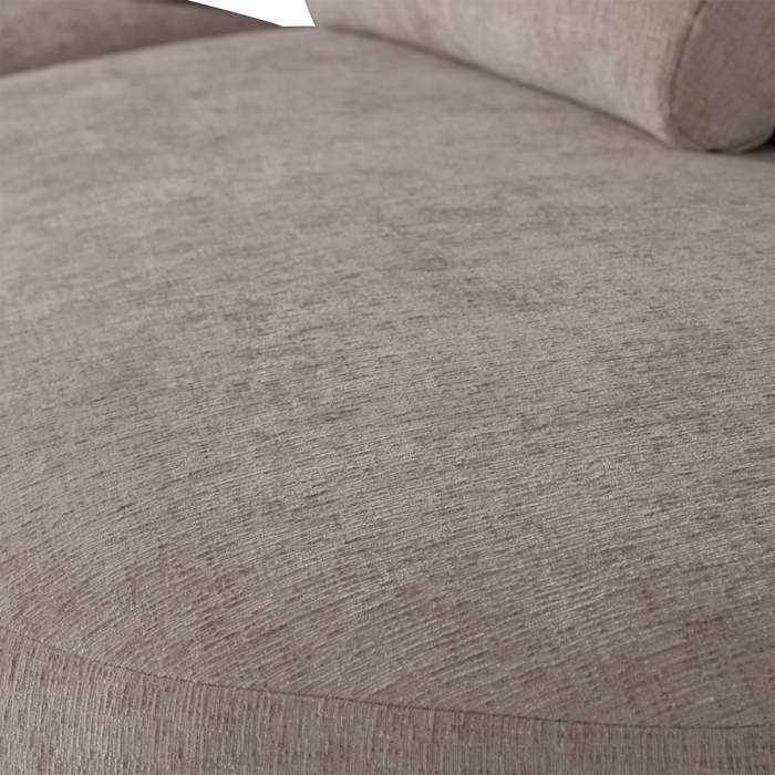 WOOOD Batavier Half Ronde Bank 4-Zits - Polyester - Velvet Zand