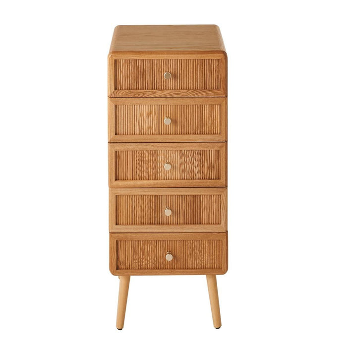 Calicosy - Hoog ladekast 5 laden AVA - H100 cm - Lamellen