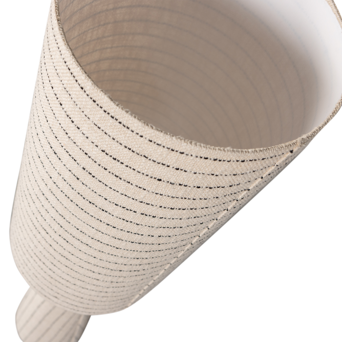 WOOOD Loft Vloerlamp - Metaal|Bouclé - Naturel Met Strepen 130xØ30 cm