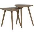 WOOOD Nila Bijzettafels - Hout - Mud - Set van 2