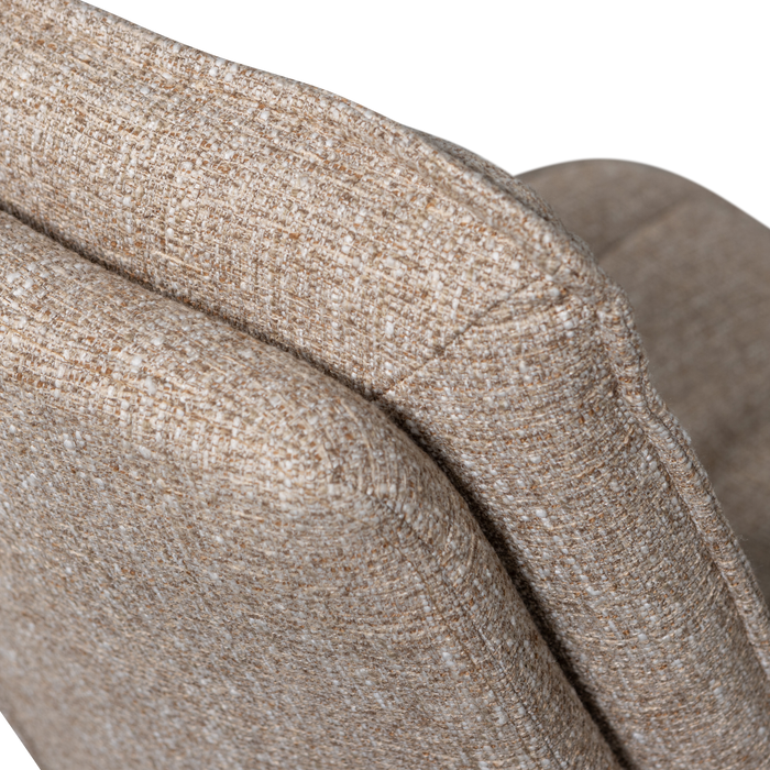 WOOOD Milaro Draaifauteuil - Polyester - Naturel Melange - 88x75x94