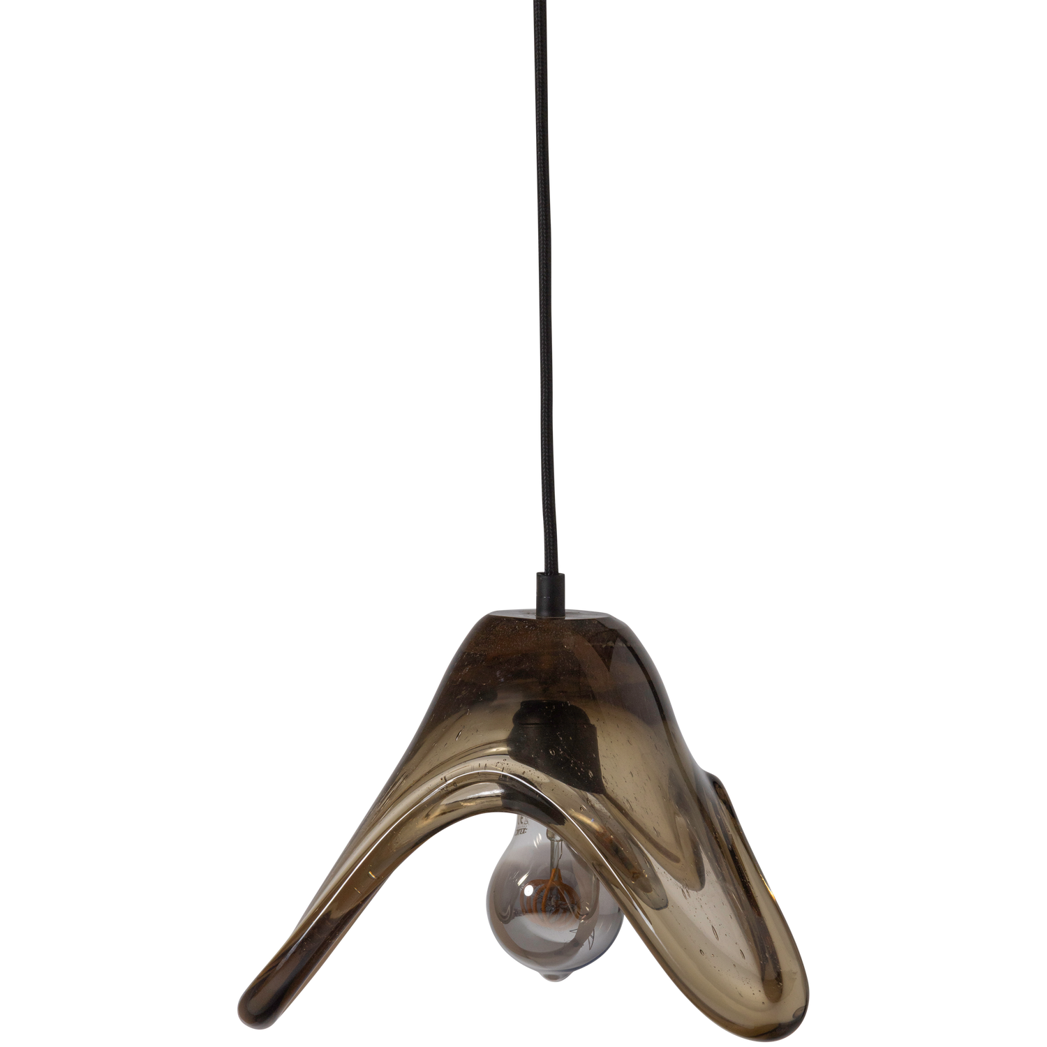 WOOOD Elle Hanglamp Groot - Glas - Groen - 17x25x22