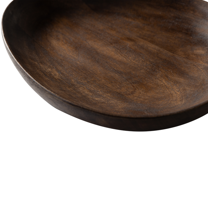 WOOOD Sevran Dienblad - Mango Hout - Donkerbruin - Set van 2