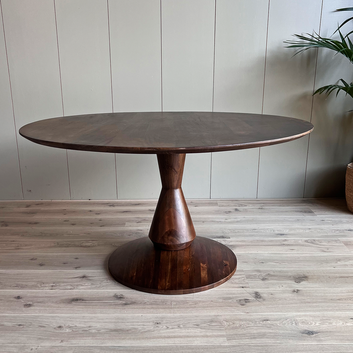 Eetkamertafel Mango Rond Walnoot 150cm