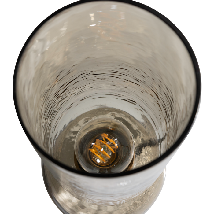 WOOOD Gigi Tafellamp Gehamerd Glas 38xØ15 cm - Naturel