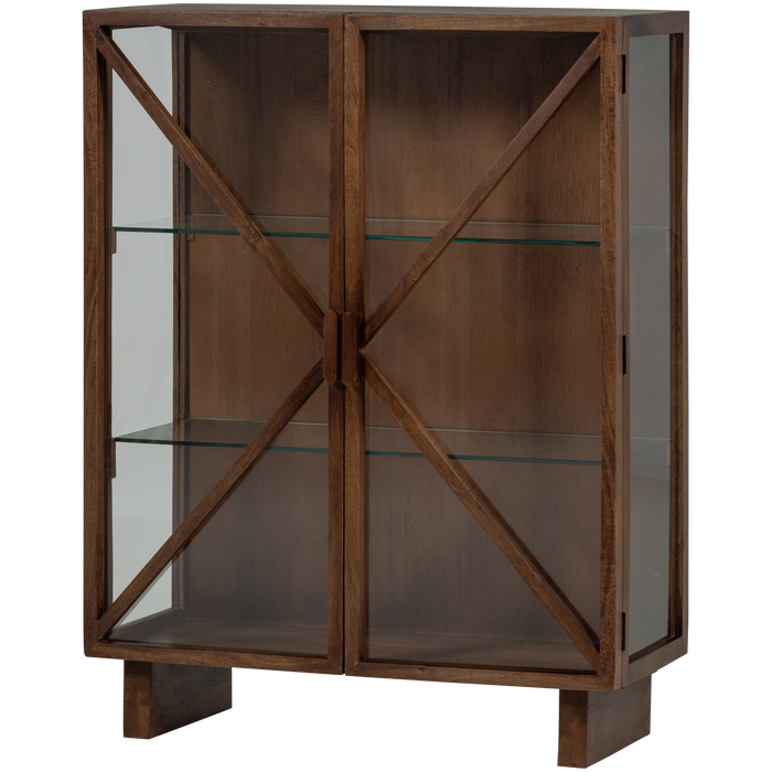 WOOOD Kella Kast 2-Deurs - Mango Hout - Bruin - 132x100x44