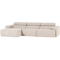 WOOOD Novi Chaise Longue Bank Links - Polyester - Naturel