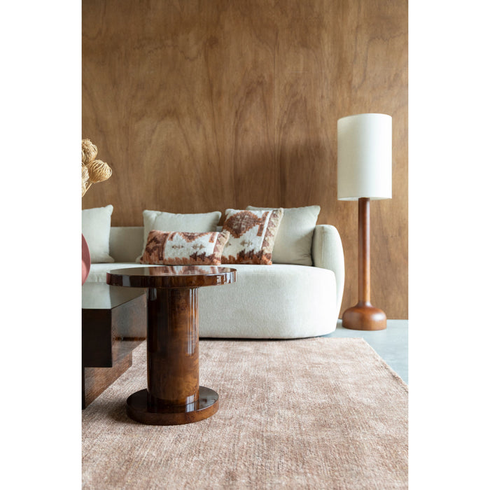 Dutchbone Quinn Bijzettafel Rond 46 cm Walnoot kleur - Bruin