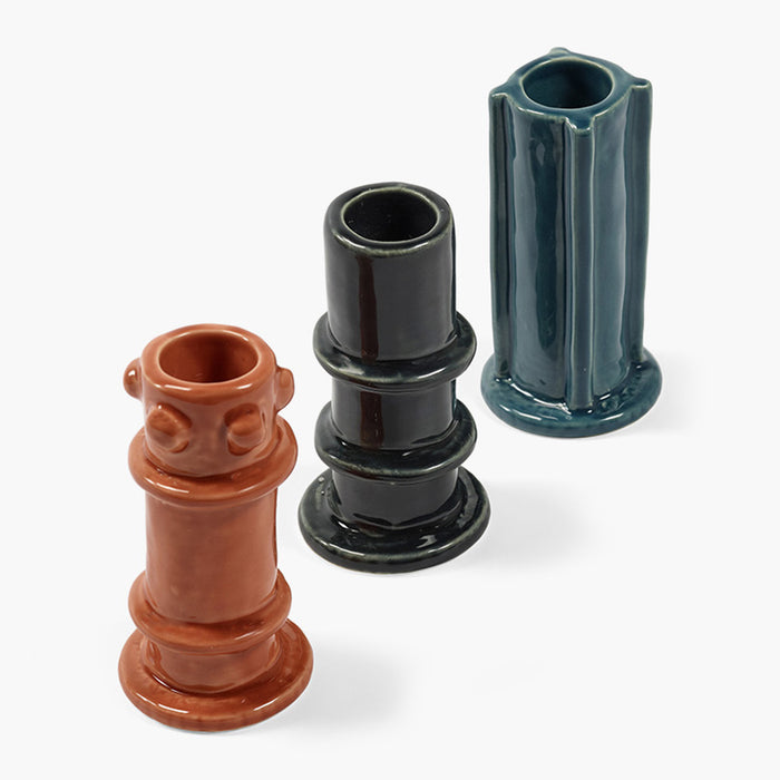 SERAX - Marie Michielssen - Glazed Molly Kandelaar 03 - Set van 3