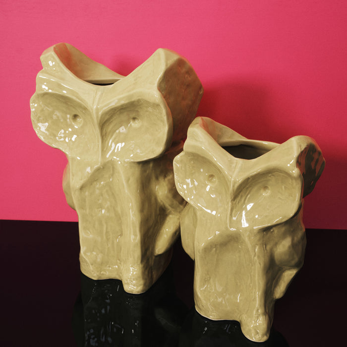 SERAX - Marni - Owl After Midnight Vaas L - Geel