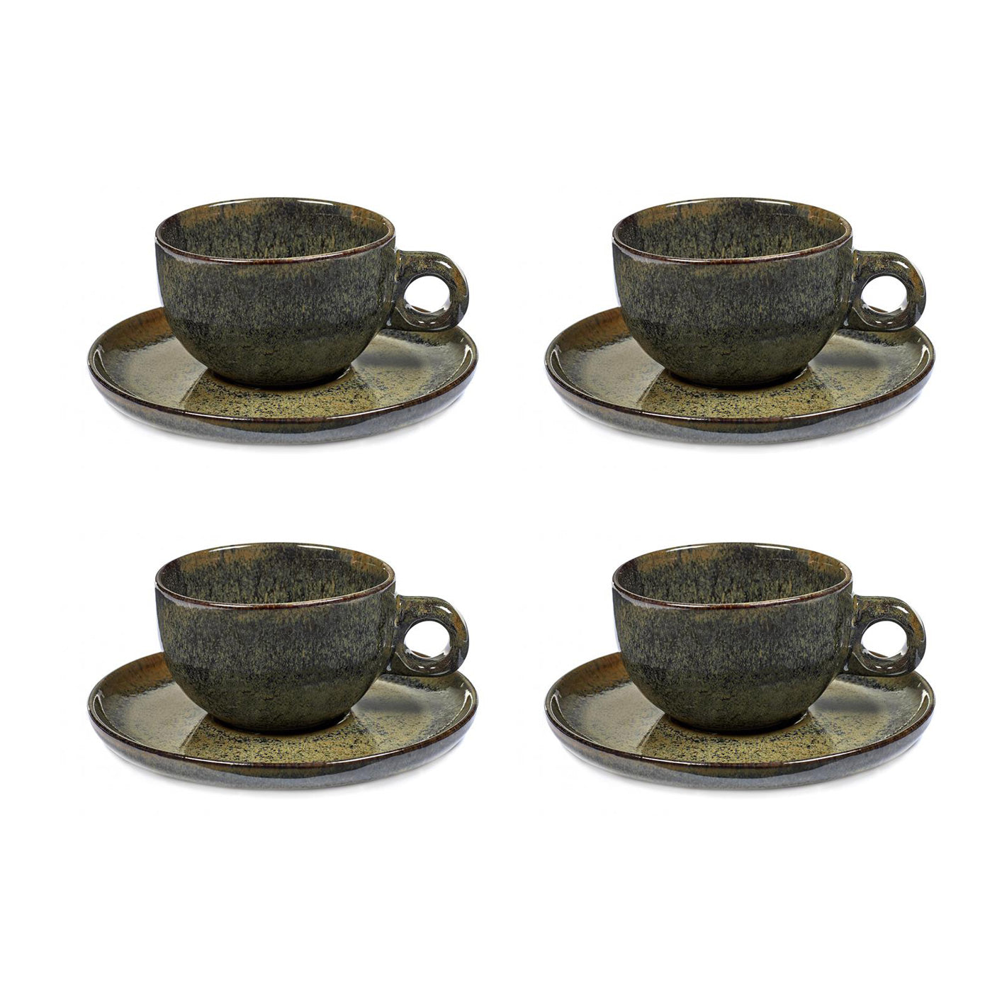 SERAX - Sergio Herman - Surface Cappuccino Kop & Schotel 4 st.