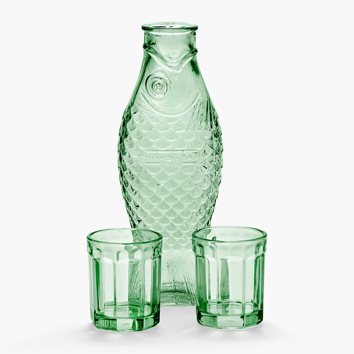 SERAX - Paola Navone - Fish & Fish Karaf incl. 2 Glazen - Groen