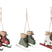 J-Line kersthanger Schaatsen - hout|metaal - mix - 3 stuks