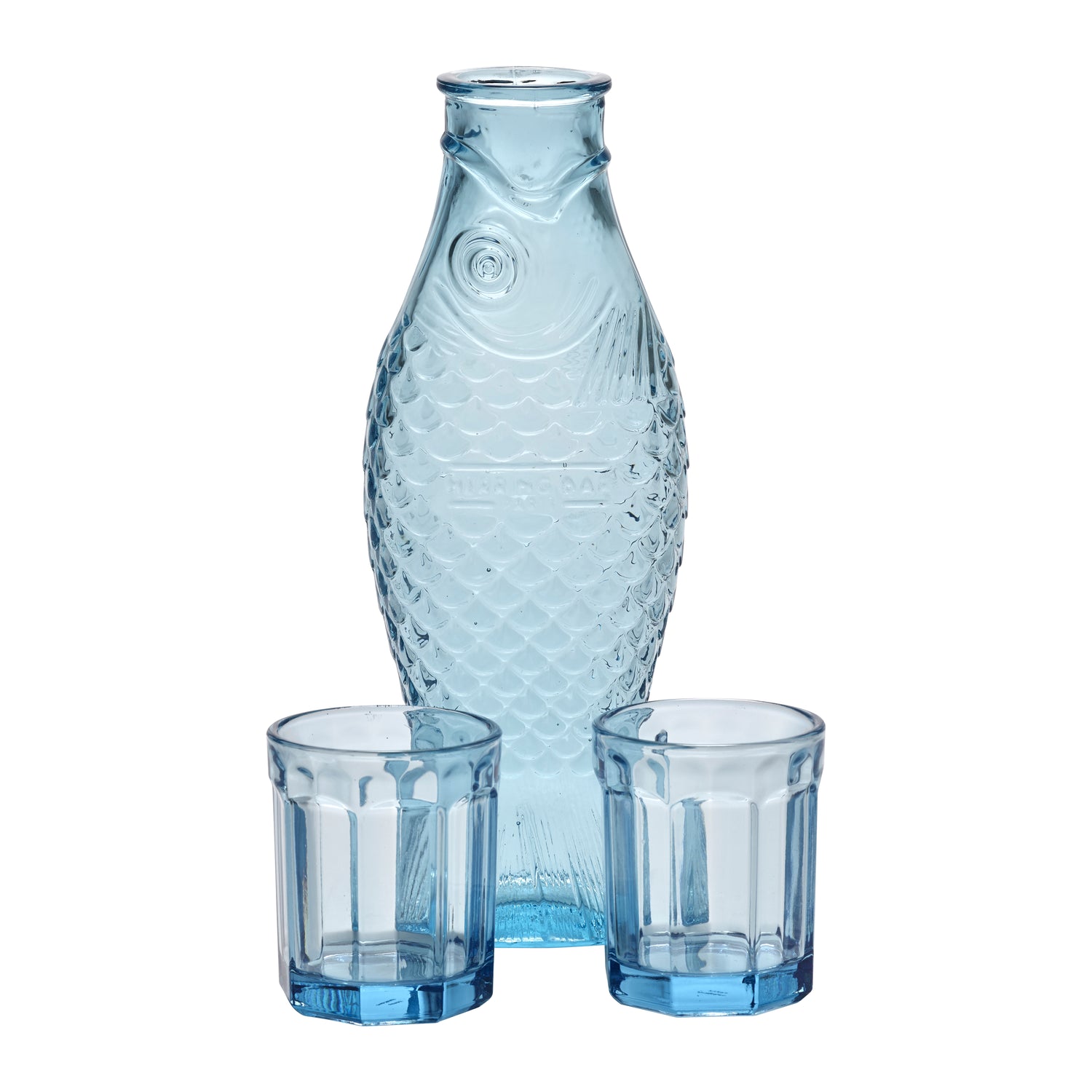 SERAX - Paola Navone - Fish & Fish Karaf incl. 2 Glazen - Blauw