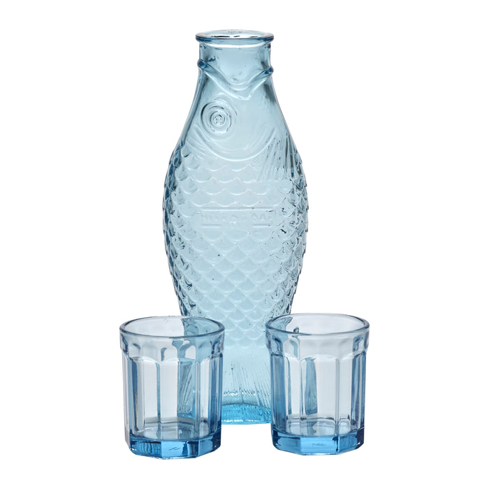 SERAX - Paola Navone - Fish & Fish Karaf incl. 2 Glazen - Blauw