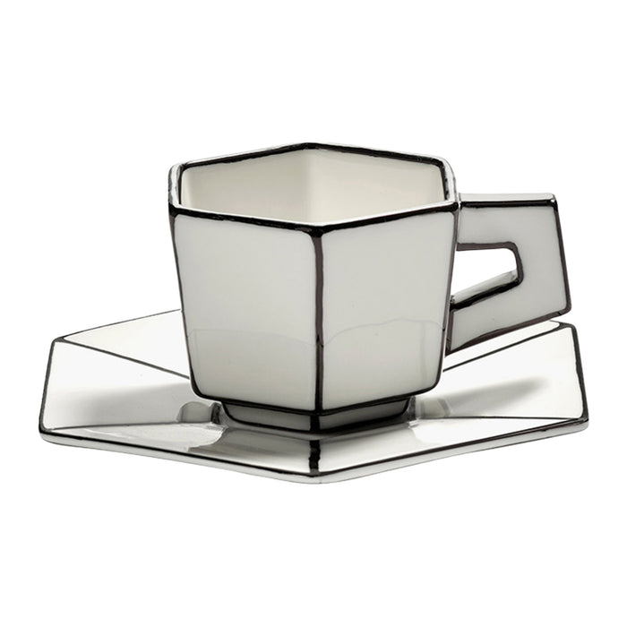 SERAX - Annebet Philips - Carte Blanche Espresso Kop & Schotel - Set van 2