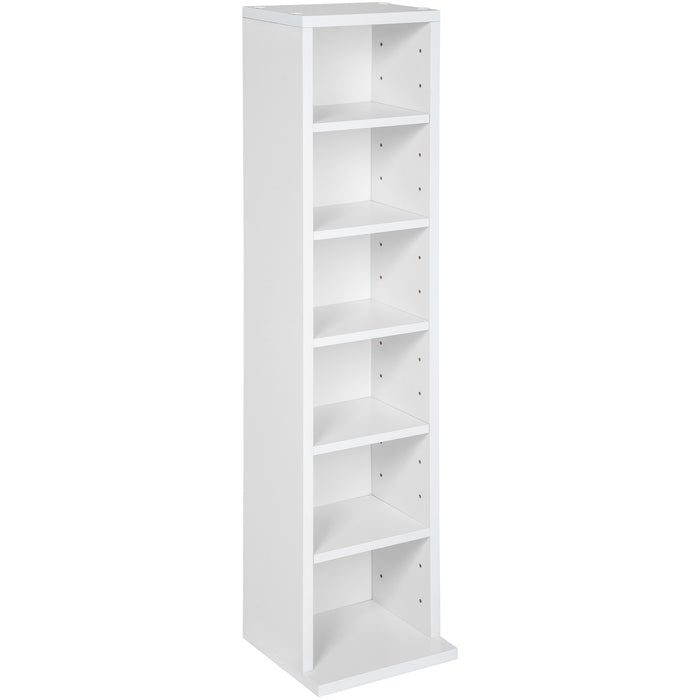 tectake® CD mediakast met 6 vakken 90x21x20cm