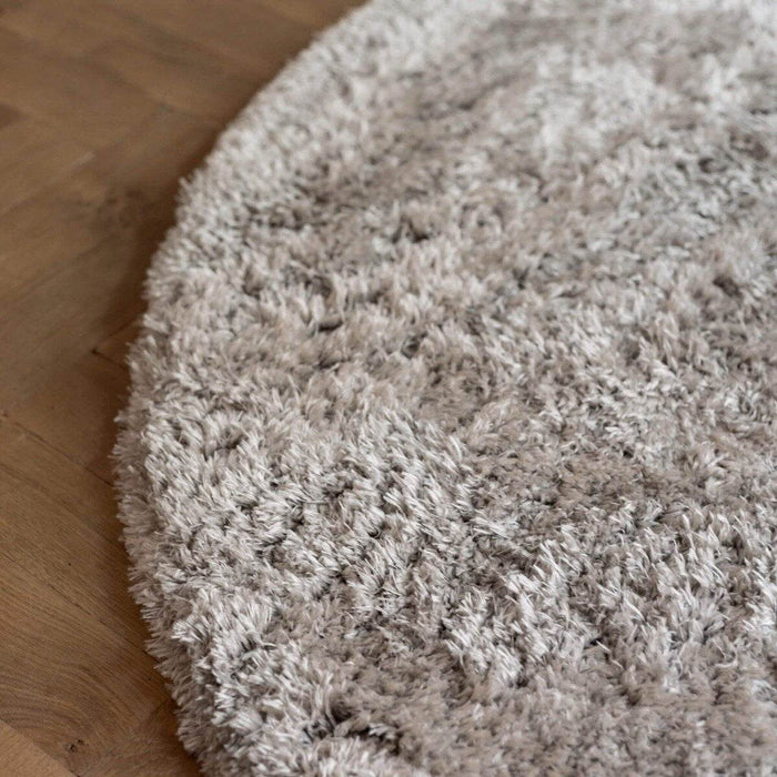 Interieur05 Rond Hoogpolig vloerkleed Fender wit|creme - 240 x 240 cm