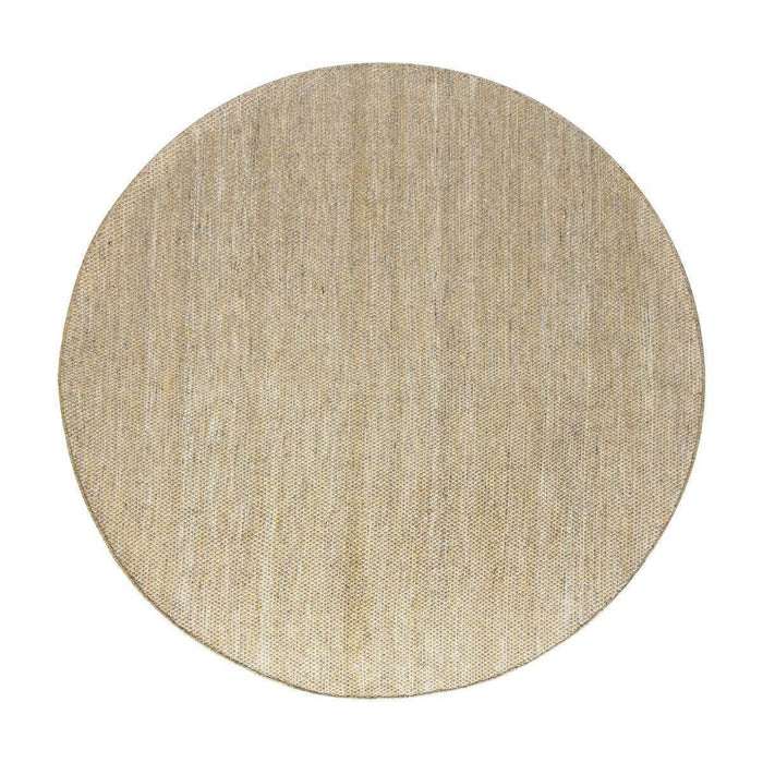 Interieur05 Vloerkleed Gerecycled Materiaal Rond Ciro Geel|Naturel...