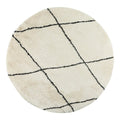 Interieur05 Berber Rond vloerkleed hoogpolig Wit|Zwart - scandinavi...