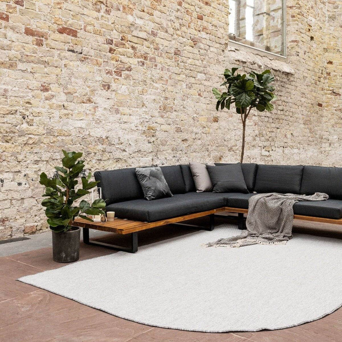 Buitenkleed Ronde hoek - Mono - Grijs|Wit - Dubbelzijdig - EVA Inte...