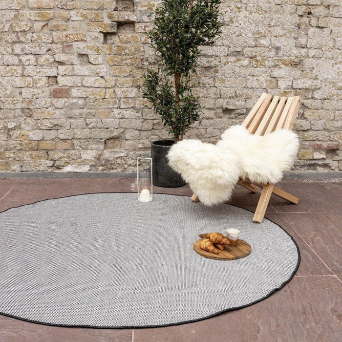 Rond Buitenkleed Mono - Zwart|Wit - Dubbelzijdig - EVA Interior