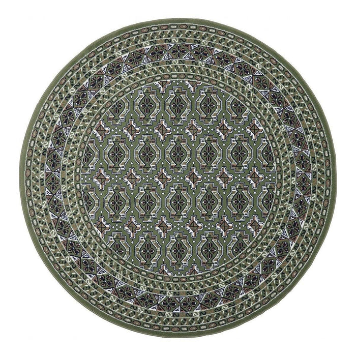 Rond Vintage Vloerkleed Rond Marad Groen Interieur05 - 200 x 200 cm