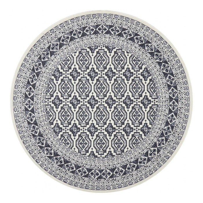 Rond vintage vloerkleed Marad Grijs|Antraciet Interieur05